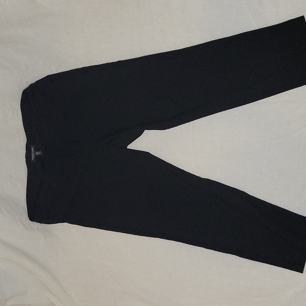 Eileen Fisher PS Petites Crepe Stretch Pull On Pants Black